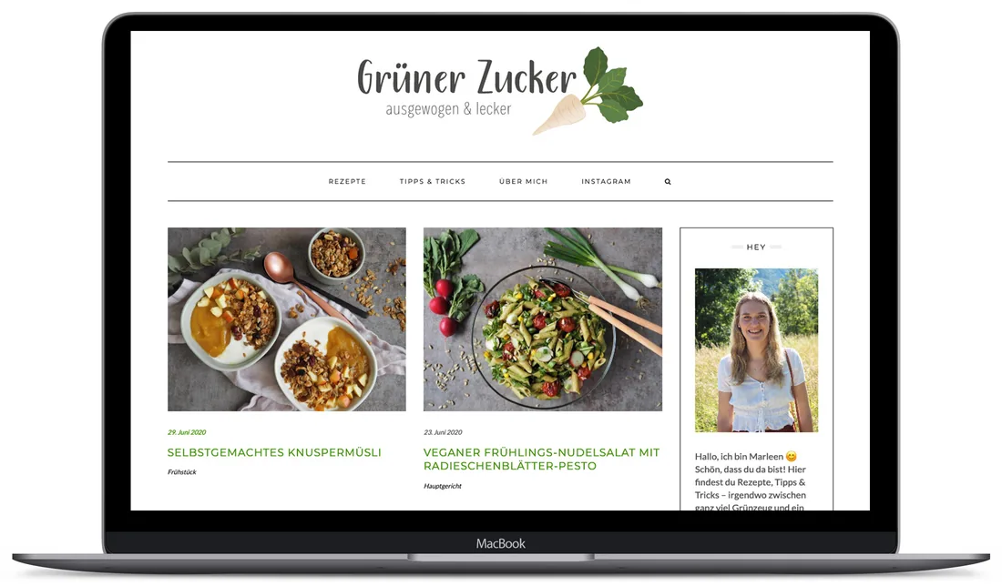 Website-Projekt Grüner Zucker